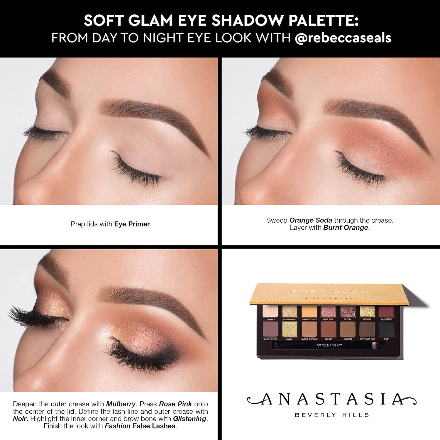 Anastasia Beverly Hills Soft Glam Eyeshadow Palette Radiant Finish Matte & Shimmer Shades - Image 6
