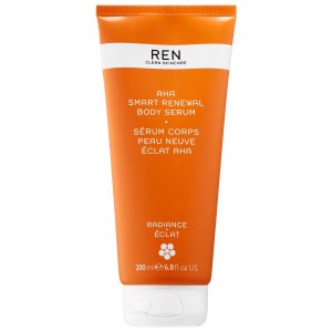 REN Clean Skincare AHA Smart Renewal Body Serum 6.8 oz/200 mL - Lactic Acid, Probiotic Extract, Xylitol