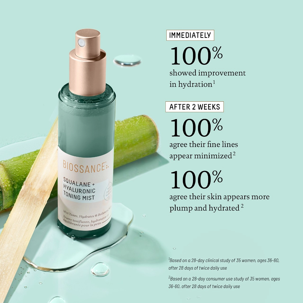 Biossance Squalane + Hyaluronic Toning Mist 2.53 oz / 75 mL - Image 4