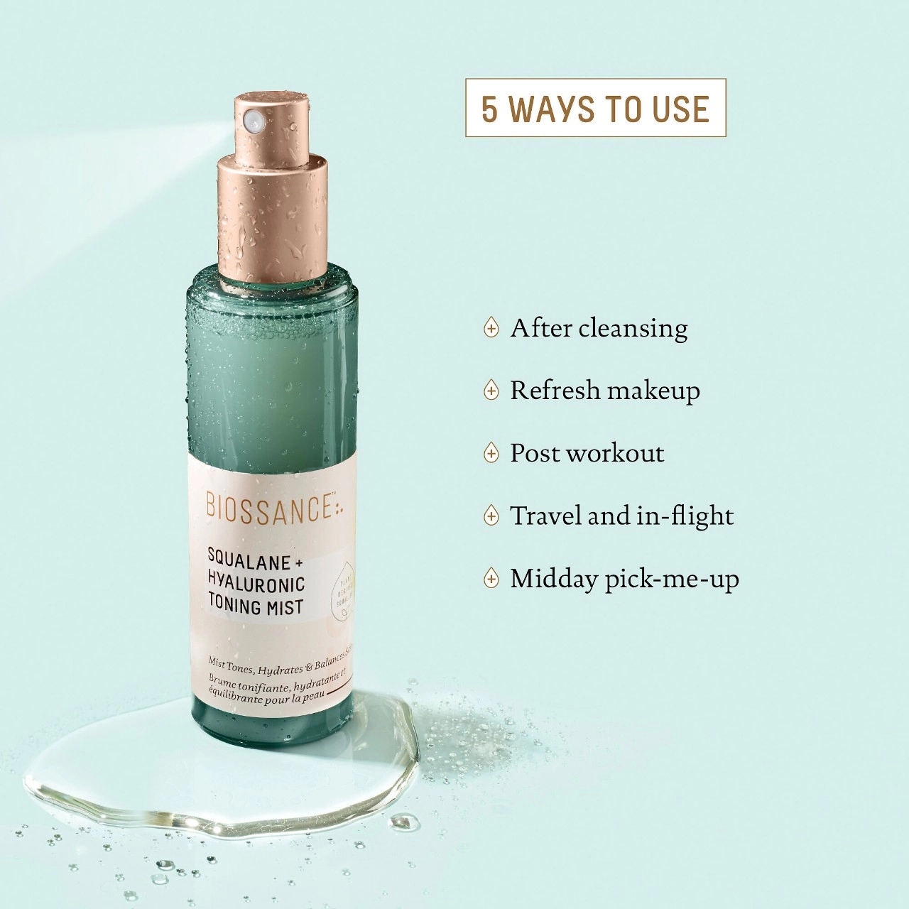 Biossance Squalane + Hyaluronic Toning Mist 2.53 oz / 75 mL - Image 5