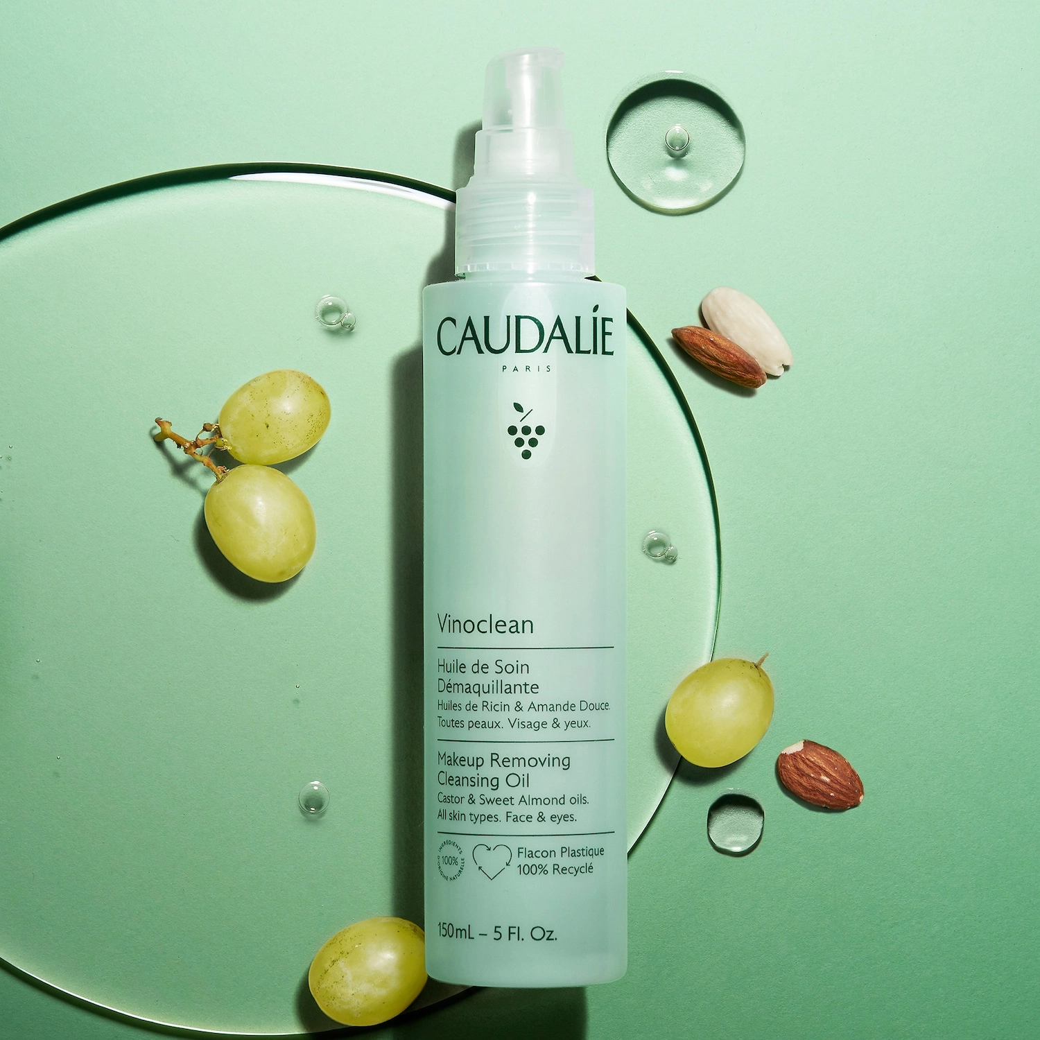 Caudalie Vinoclean Makeup Removing Cleansing Oil 5.0 oz/150 mL Vegan - Image 2
