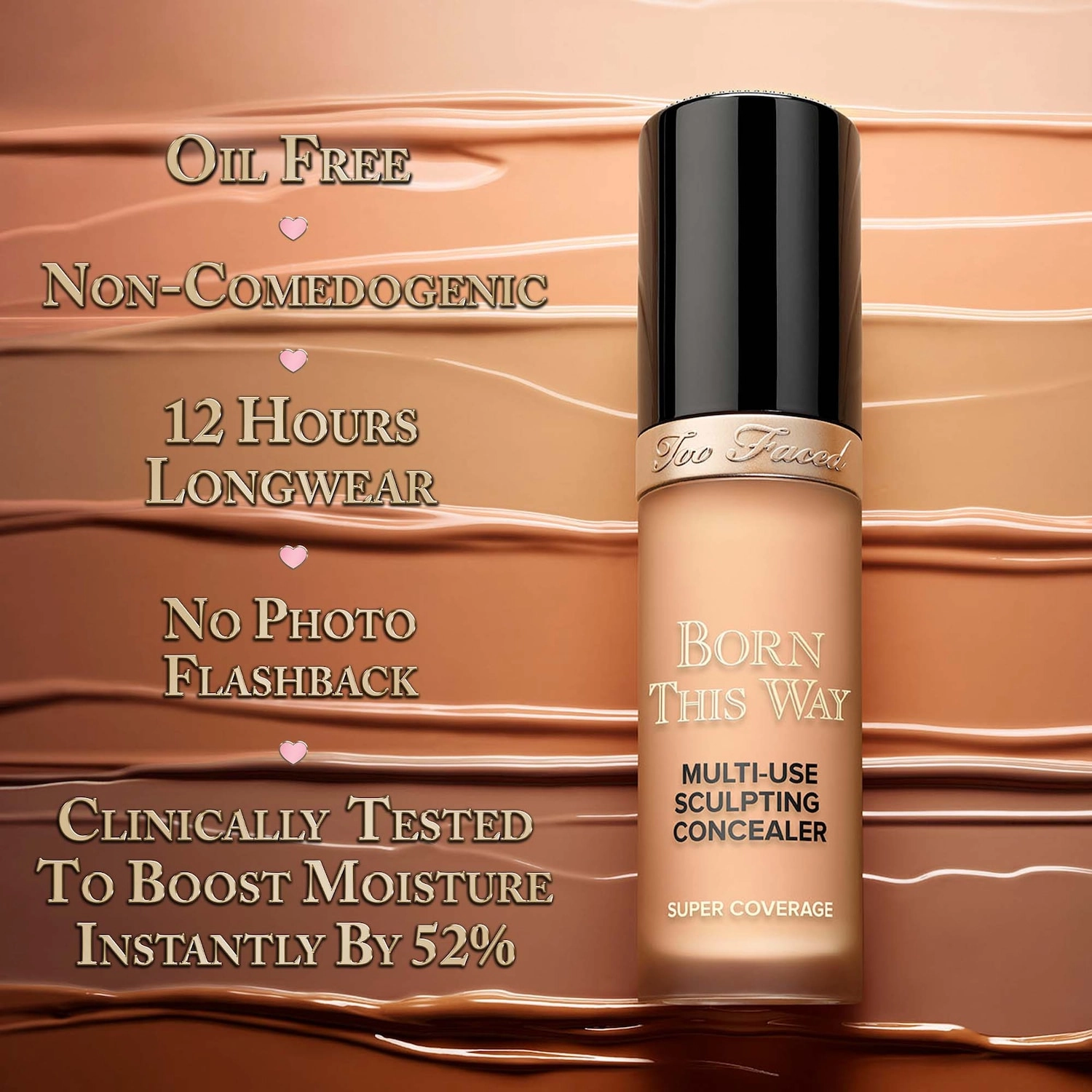 Too Faced Born This Way Super Coverage Multi-Use Longwear Concealer, Color: Butterscotch - Image 9