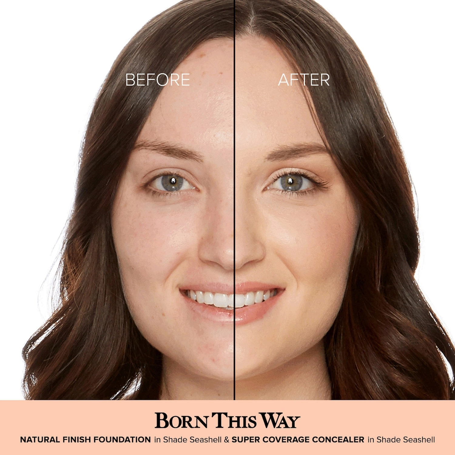 Too Faced Born This Way Natural Finish Longwear Liquid Foundation Color: Seashell - Image 3