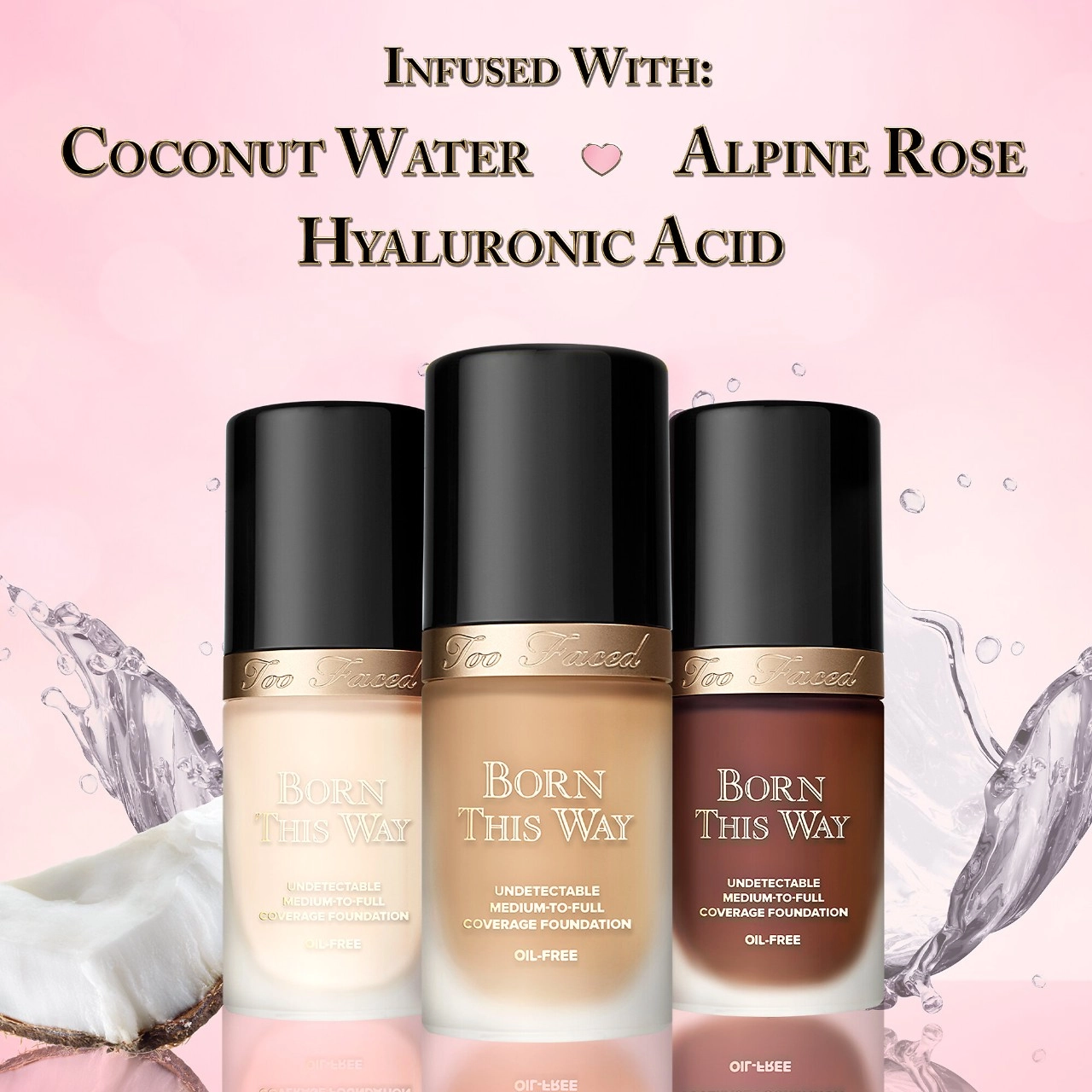 Too Faced Born This Way Natural Finish Longwear Liquid Foundation Color: Seashell - Image 7