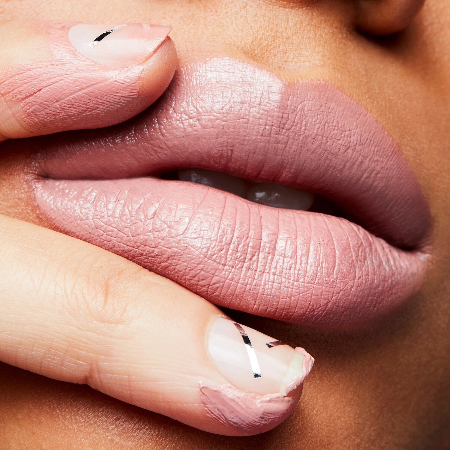 MAC Cosmetics Amplified High-Pigment Lipstick in Blankety - Soft Pink Beige - Image 5