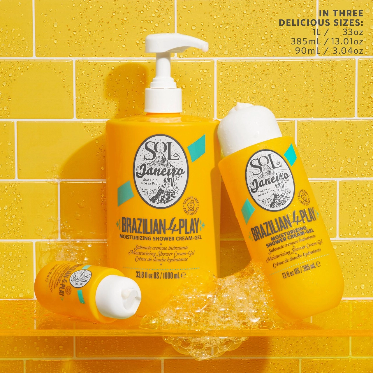 Sol de Janeiro Brazilian 4 Play Moisturizing Shower Cream-Gel Mini 3 oz/90 mL Warm & Spicy Scent - Image 9