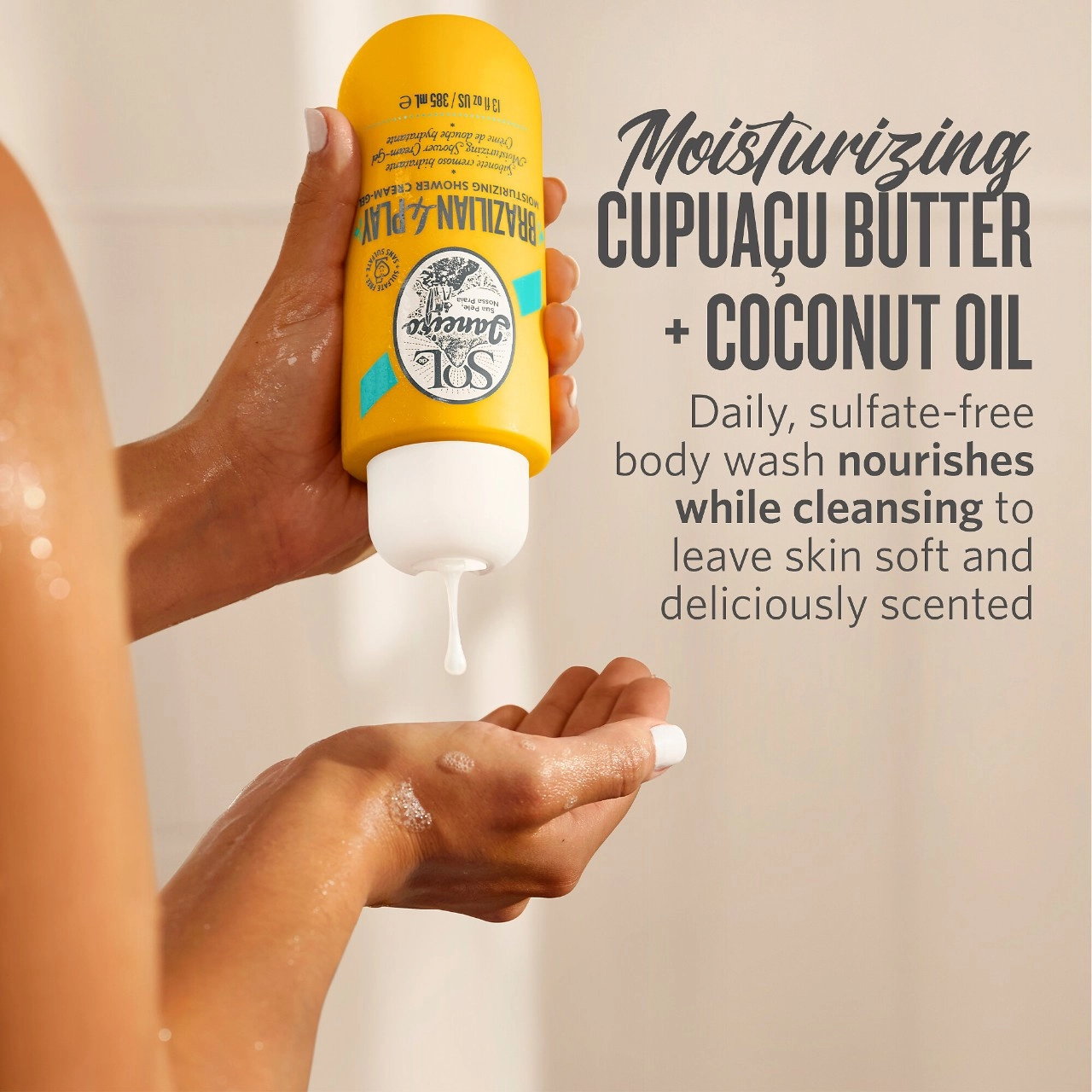 Sol de Janeiro Brazilian 4 Play Moisturizing Shower Cream-Gel Mini 3 oz/90 mL Warm & Spicy Scent - Image 2