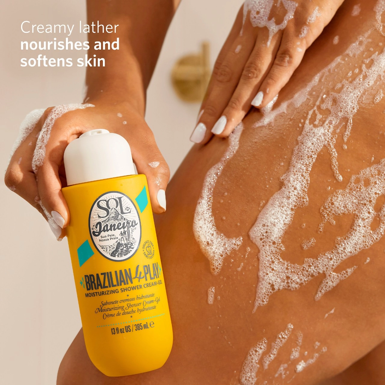 Sol de Janeiro Brazilian 4 Play Moisturizing Shower Cream-Gel Mini 3 oz/90 mL Warm & Spicy Scent - Image 12