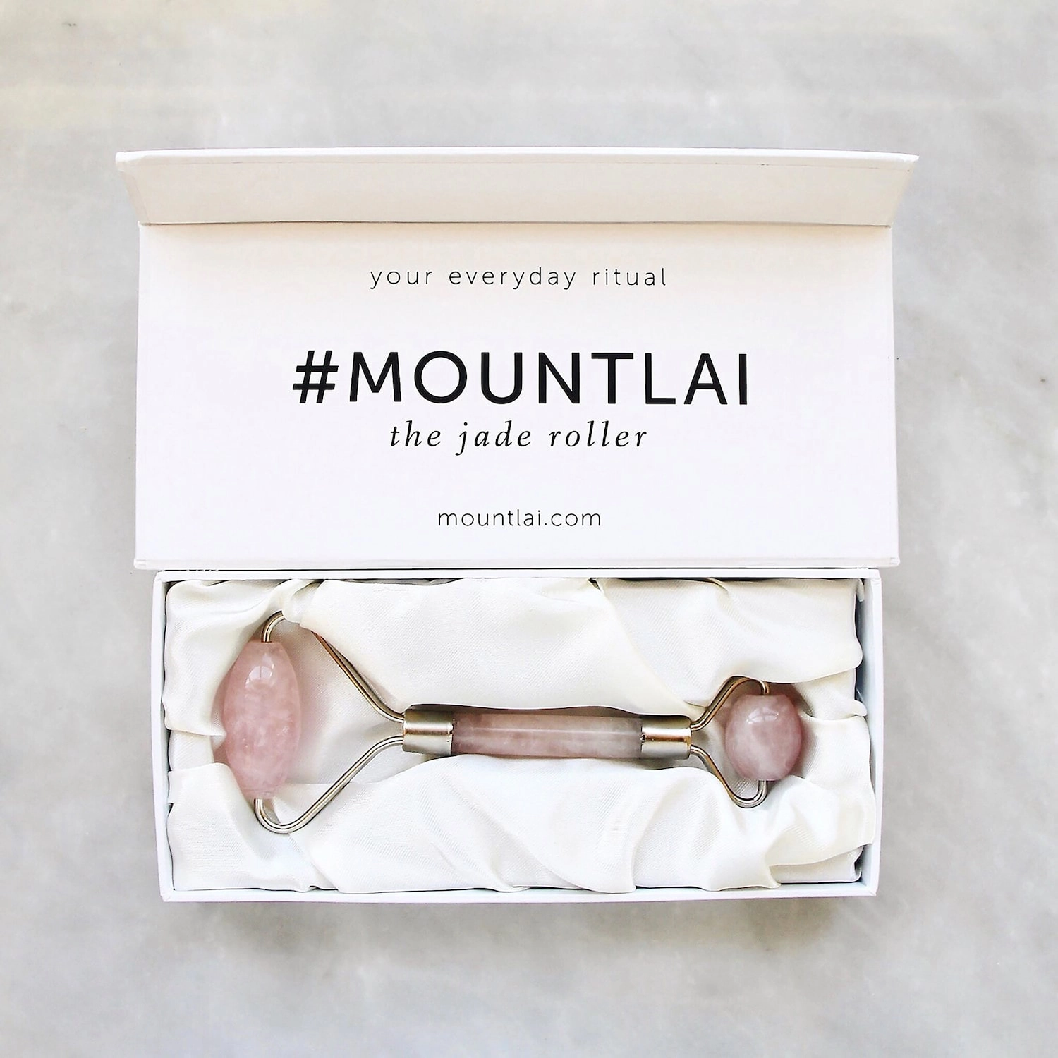 Mount Lai De-Puffing Rose Quartz Facial Roller Size: Standard - Image 6