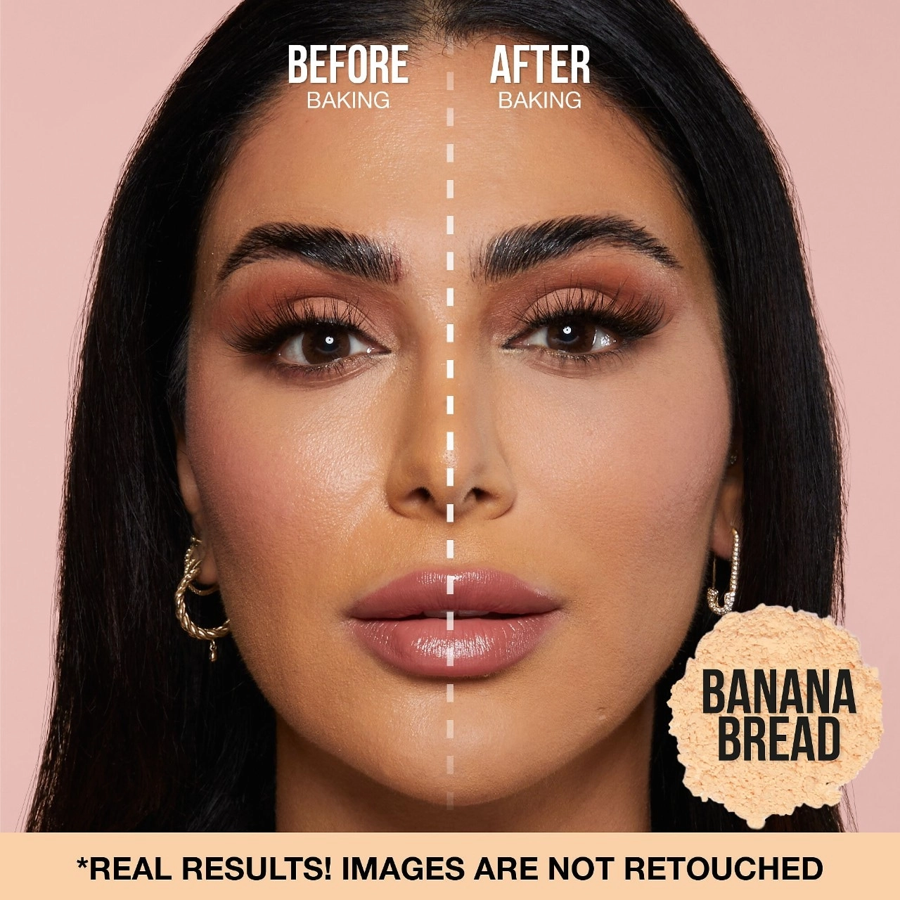 HUDA BEAUTY Easy Bake Loose Baking & Setting Powder in Banana Bread - Vegan, Matte Finish, Medium Coverage - Image 2