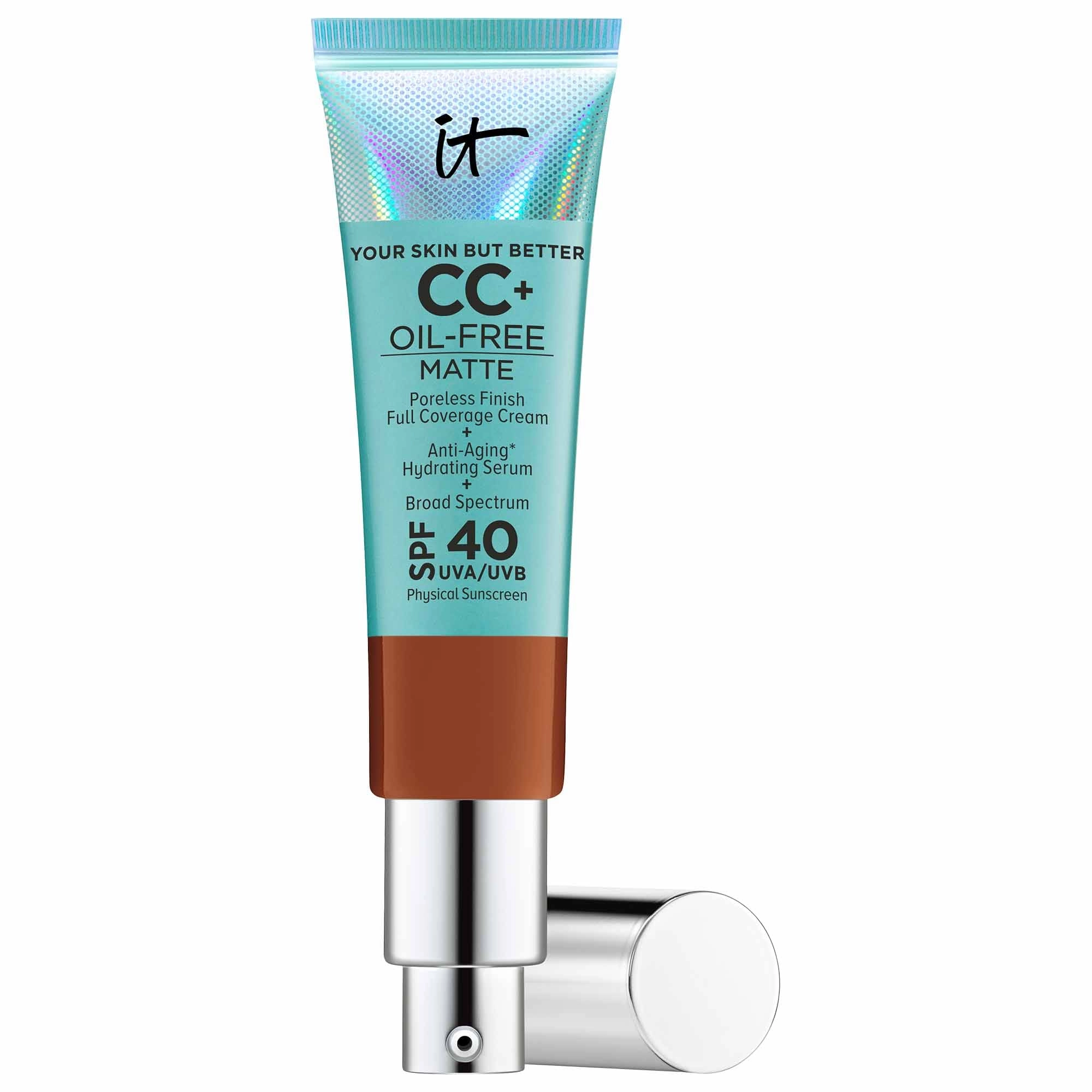 IT Cosmetics Your Skin But Better™ CC+™ Oil-Free Matte with SPF 40 in Deep - Full Coverage, Matte Finish