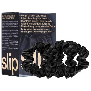 Slip Large Slipsilk™ Scrunchies - Black Silk Hair Ties