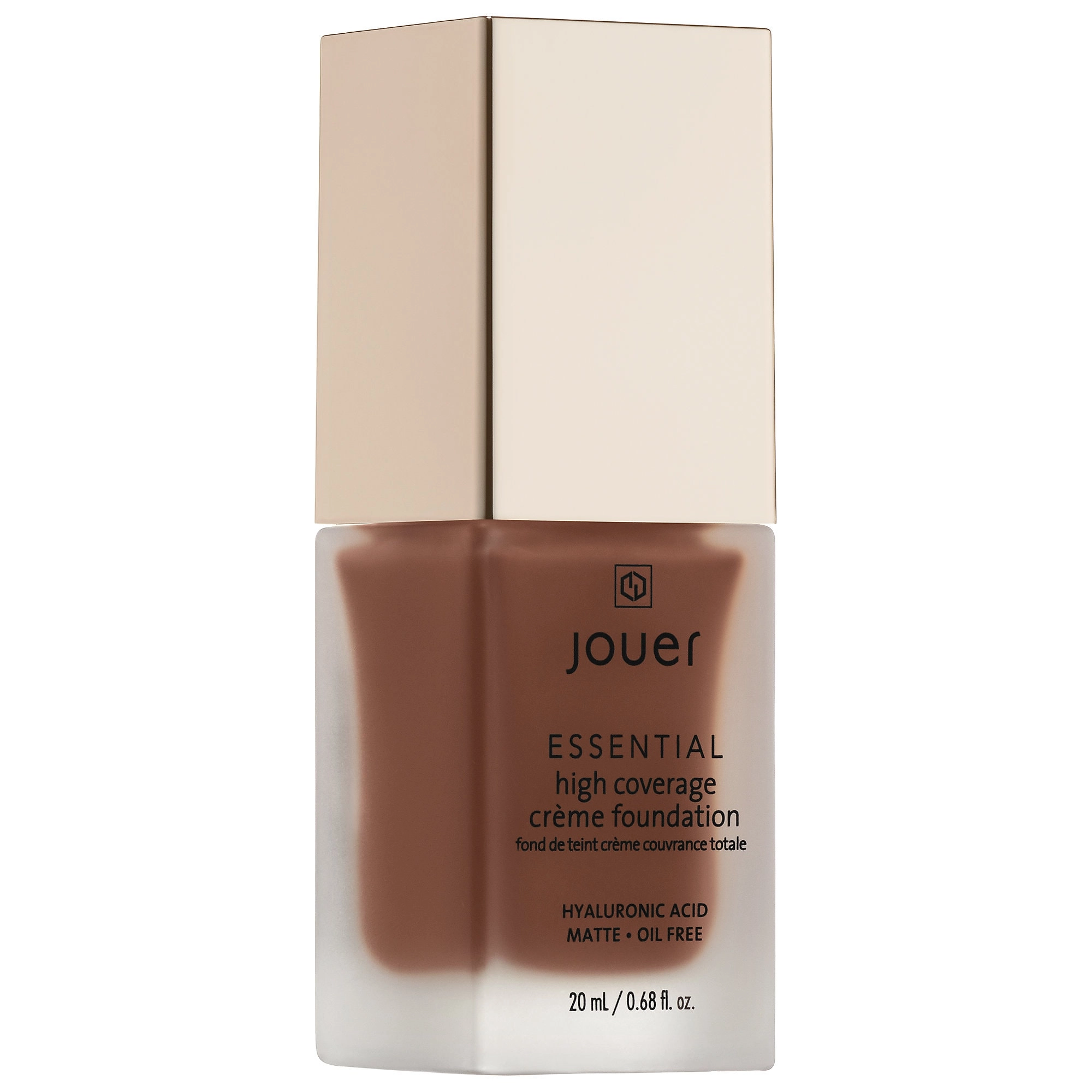 Jouer Cosmetics Essential High Coverage Crème Foundation Mahogany - Full Coverage, Matte Finish