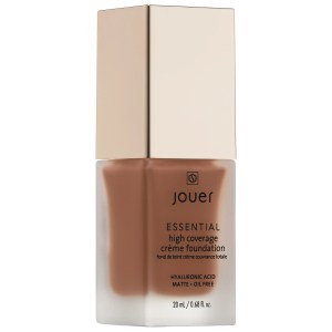Jouer Cosmetics Essential High Coverage Crème Foundation in Cinnamon - Dark Skin with Golden Undertones