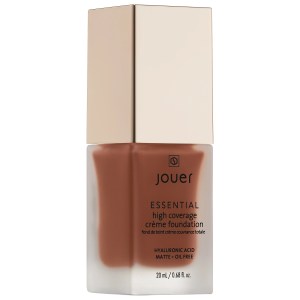 Jouer Cosmetics Essential High Coverage Crème Foundation Color: Carob - Deep Skin with Rich Auburn Undertones