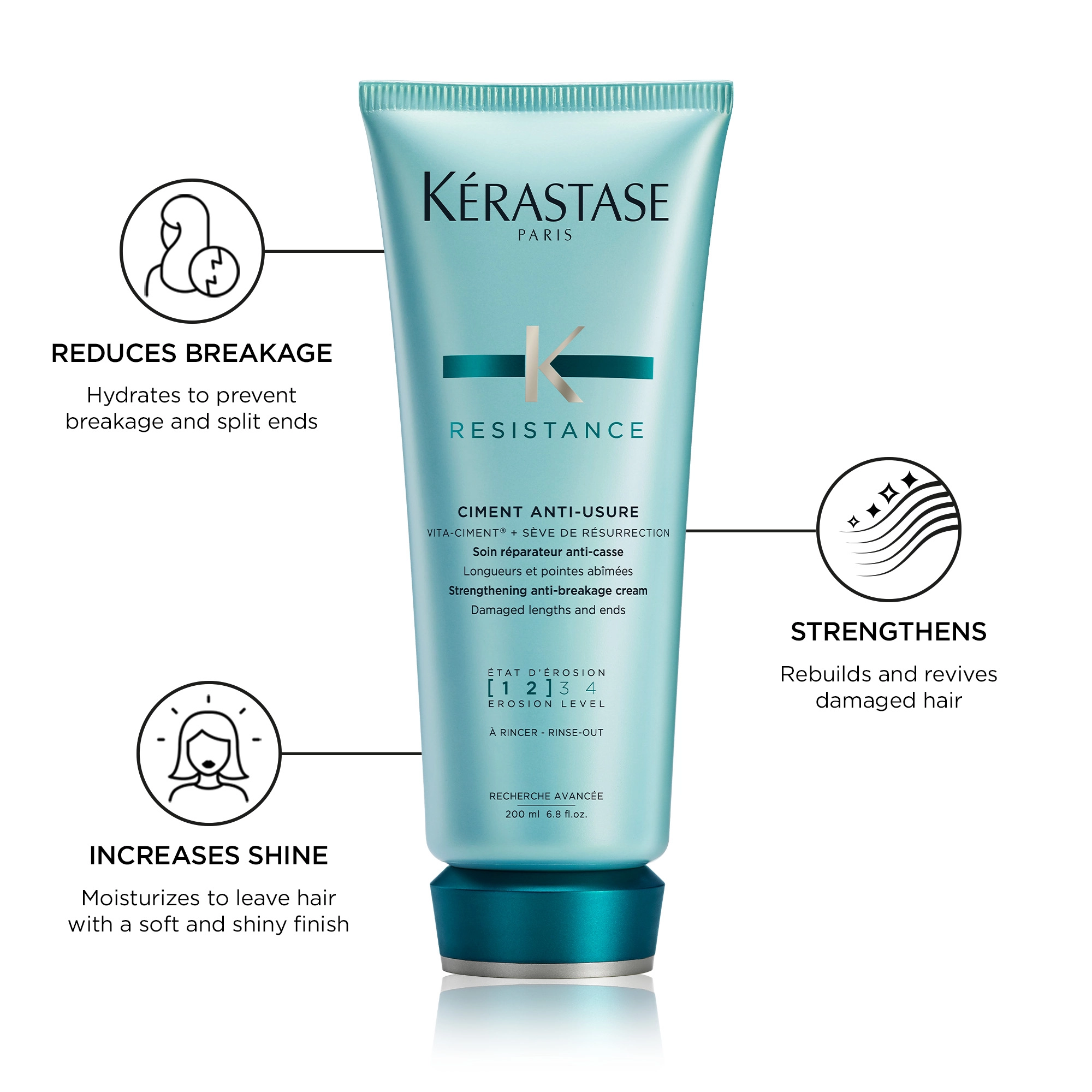 Kérastase Resistance Strengthening Conditioner for Damaged Hair 6.8 oz/200 mL - Image 4