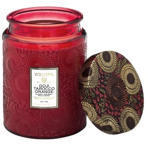 VOLUSPA Goji & Tarocco Orange Glass Jar Candle 18 oz/ 510 g Fresh Scent