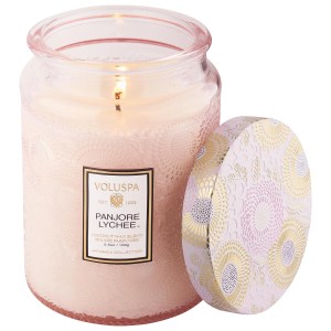 VOLUSPA Panjore Lychee Glass Jar Candle 18 oz/ 510 g 1-wick Fresh Scent