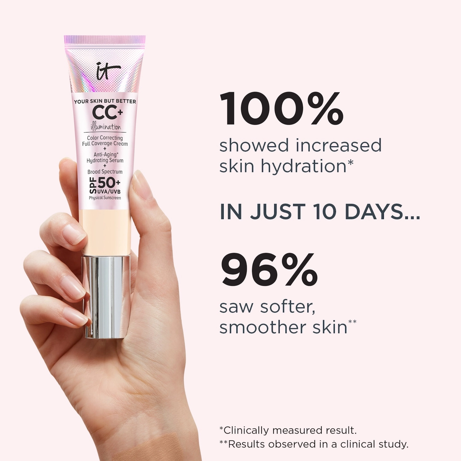 IT Cosmetics Your Skin But Better CC+ Illumination Cream with SPF 50+ in Light Medium - Image 7
