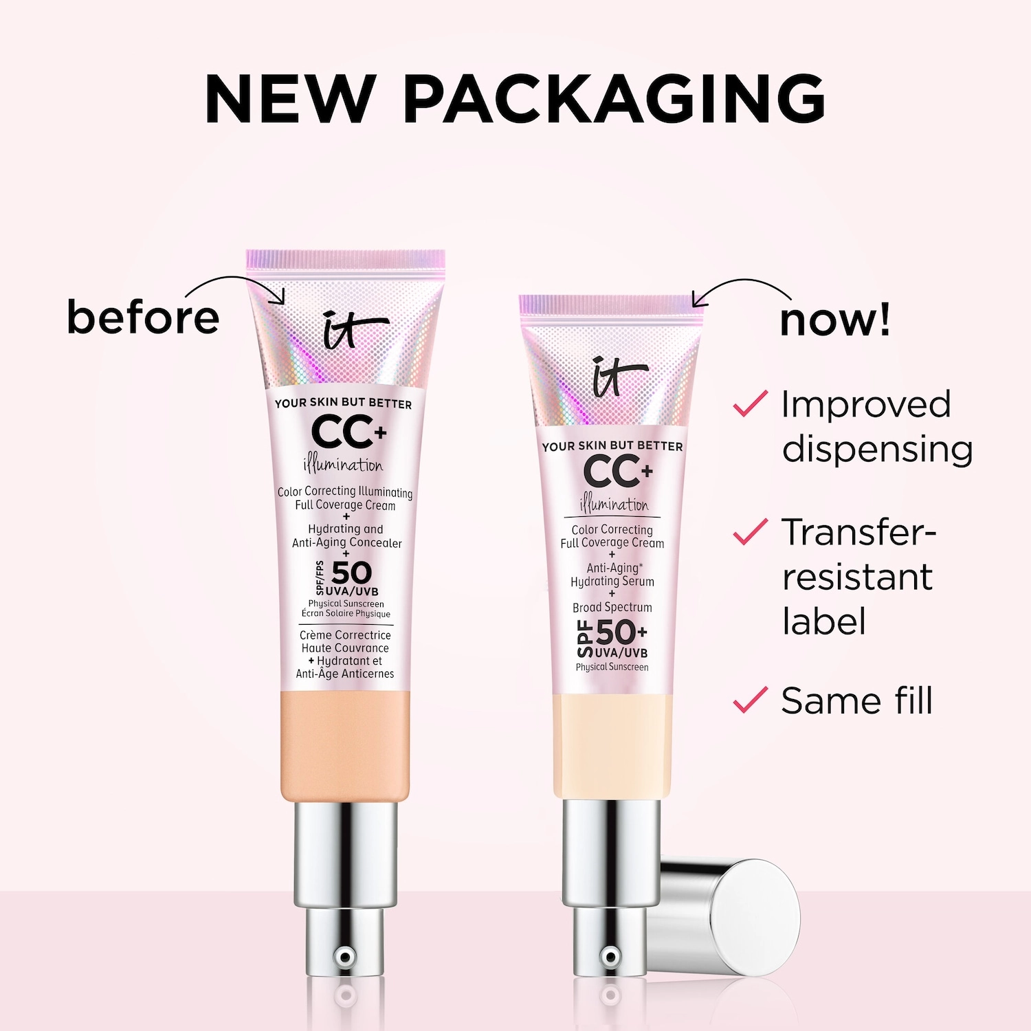 IT Cosmetics Your Skin But Better CC+ Illumination Cream with SPF 50+ in Light Medium - Image 11