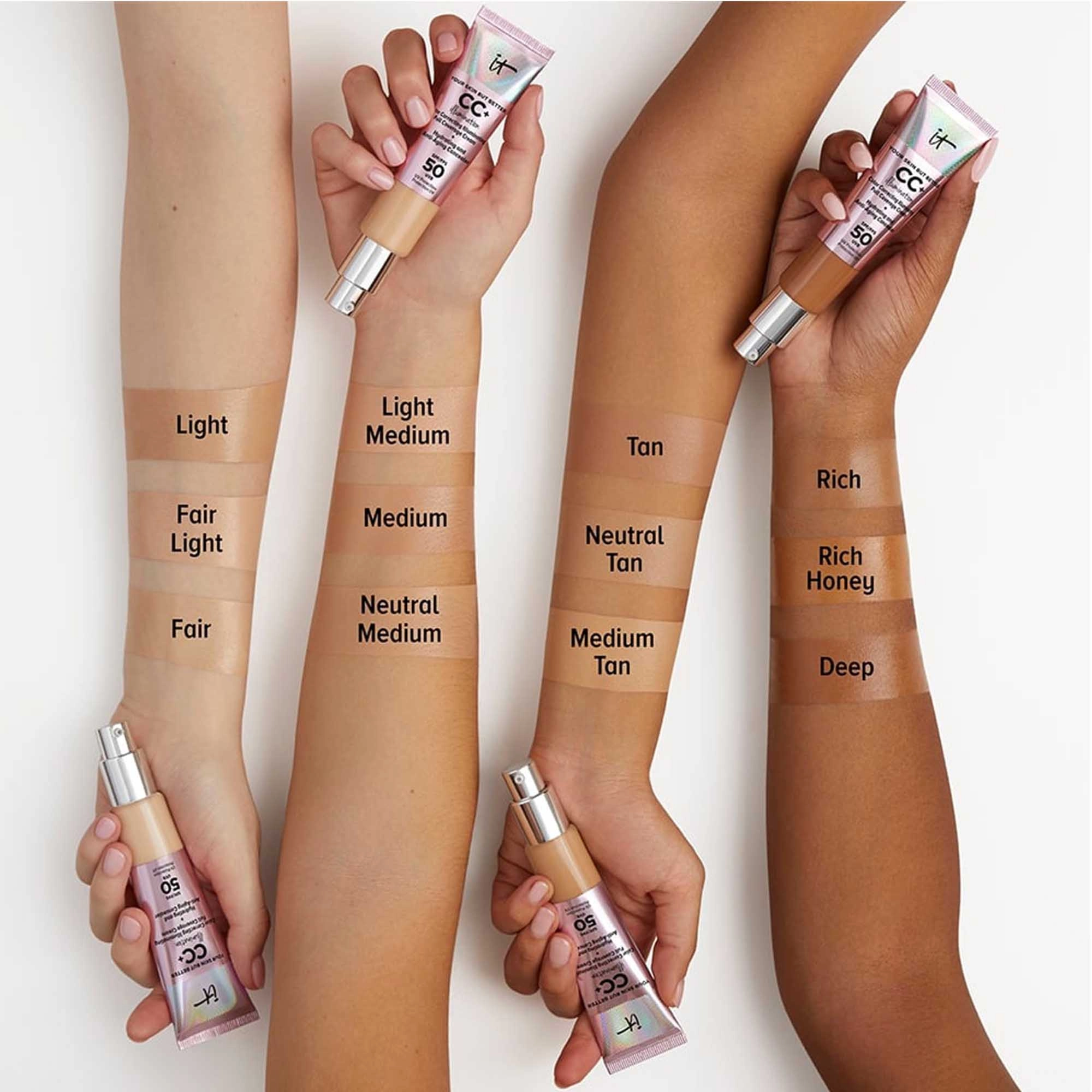 IT Cosmetics Your Skin But Better CC+ Illumination Cream with SPF 50+ in Light Medium - Image 4