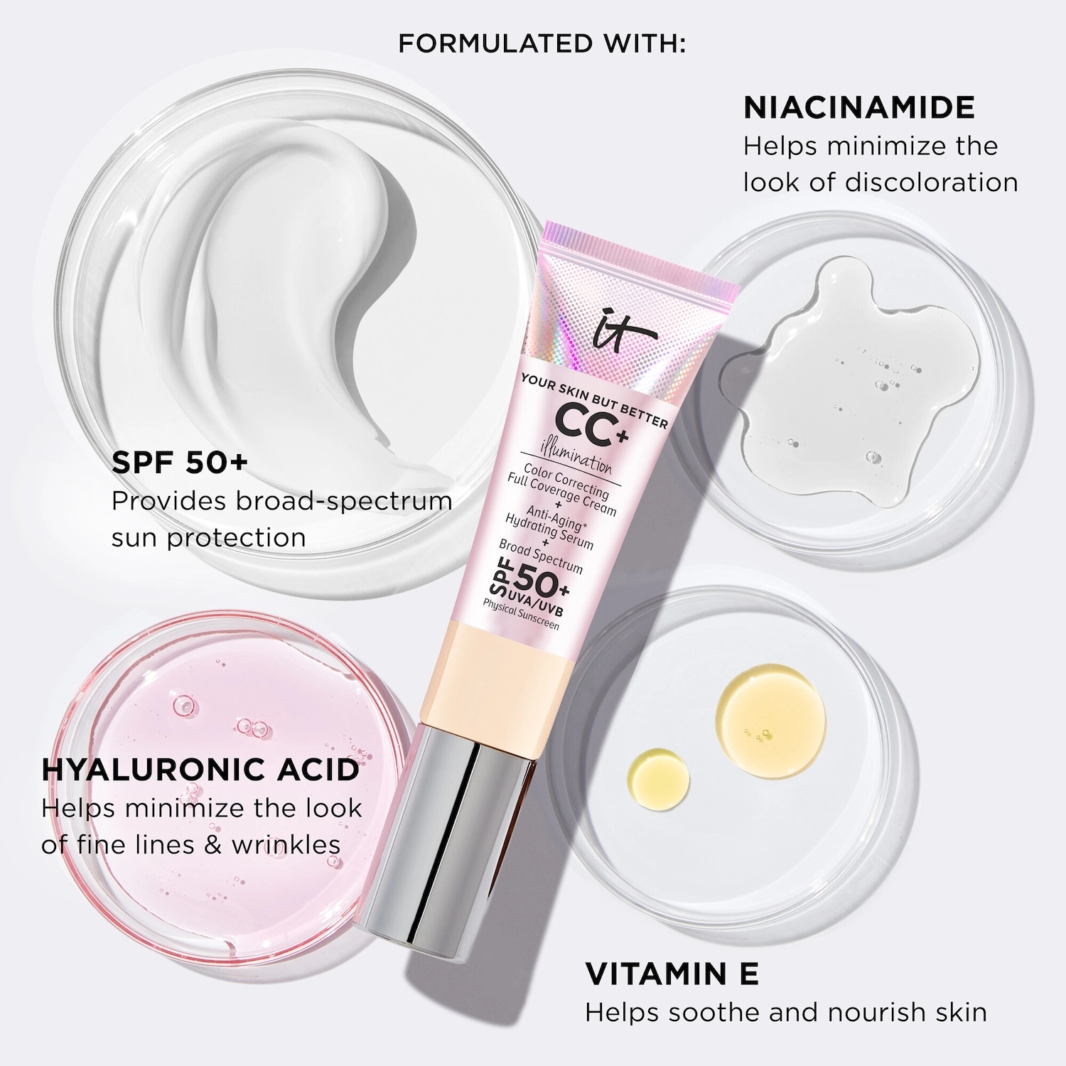 IT Cosmetics Your Skin But Better CC+ Illumination Cream with SPF 50+ in Neutral Tan - Image 6