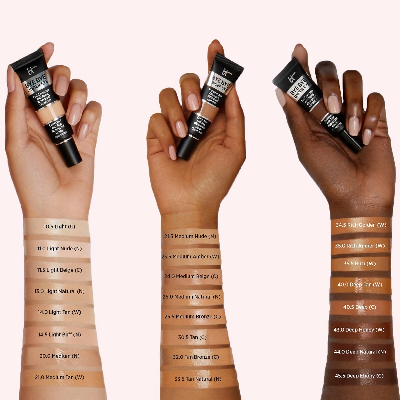 IT Cosmetics Bye Bye Under Eye Full Coverage Anti-Aging Waterproof Concealer Color 40.5 Deep - Image 3