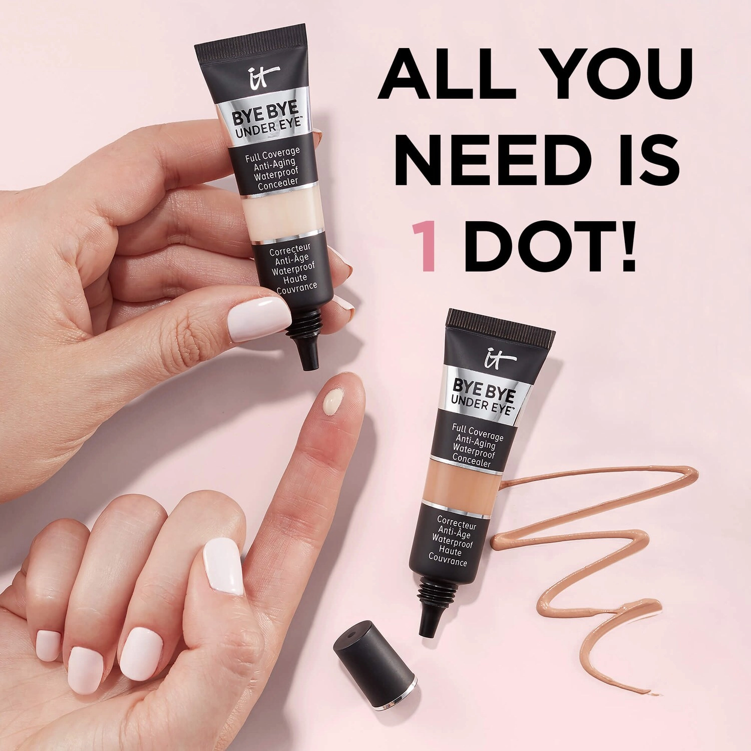 IT Cosmetics Bye Bye Under Eye Full Coverage Anti-Aging Waterproof Concealer Color: 45.5 Deep Ebony - Image 8