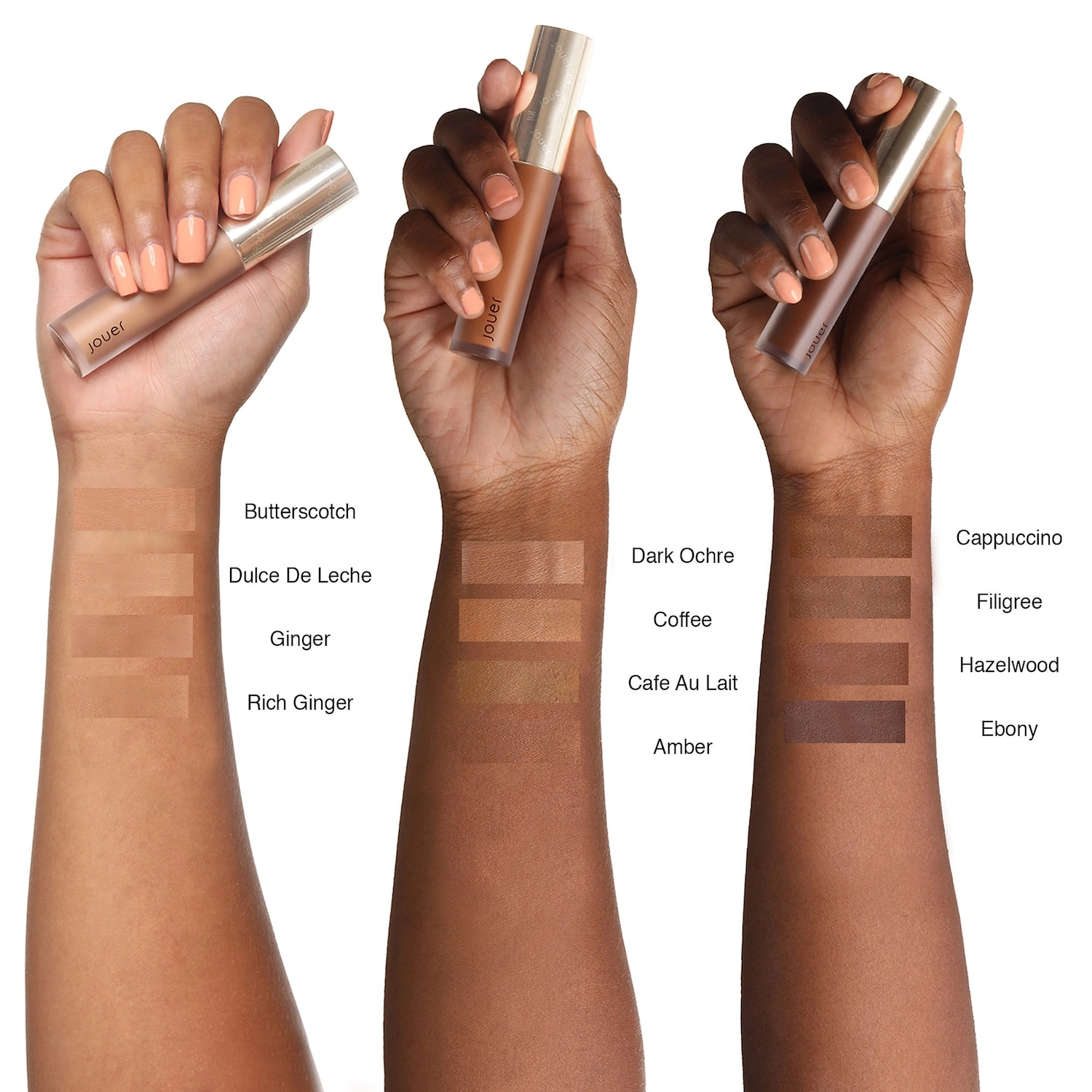 Jouer Cosmetics Essential High Coverage Liquid Concealer in Hazelwood - Deep Skin with Red Undertones - Image 3