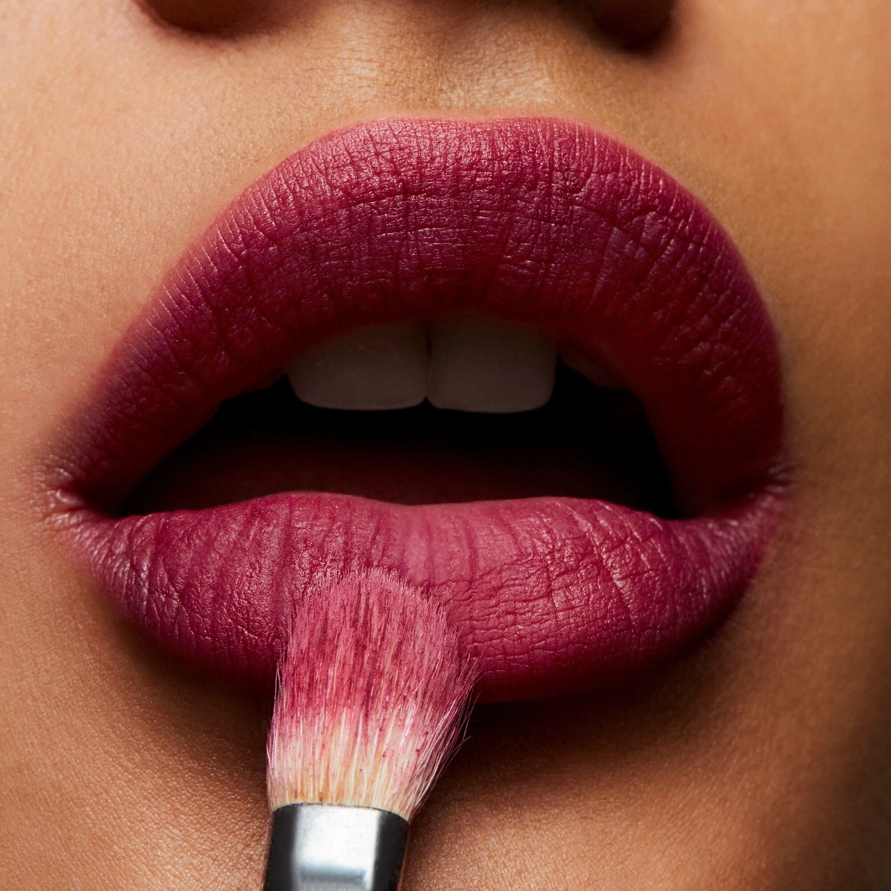 MAC Cosmetics Powder Kiss Lipstick Color: Burning Love - Deepened Red Wine - Image 5