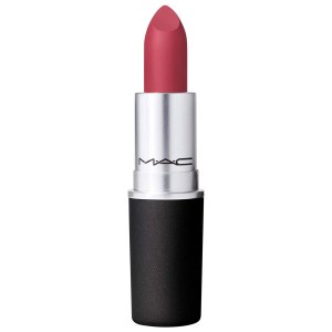 MAC Cosmetics Powder Kiss Lipstick Color: Burning Love - Deepened Red Wine
