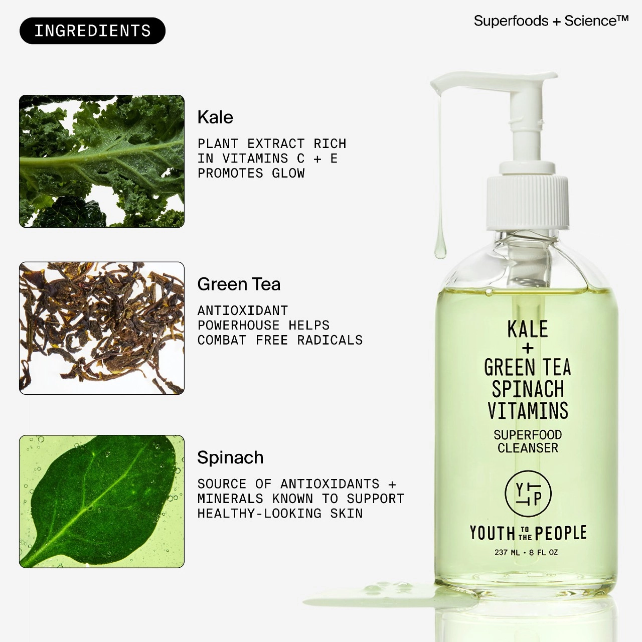 Youth To The People Mini Superfood Gentle Antioxidant Refillable Cleanser - 2 oz/ 59 mL - Image 4