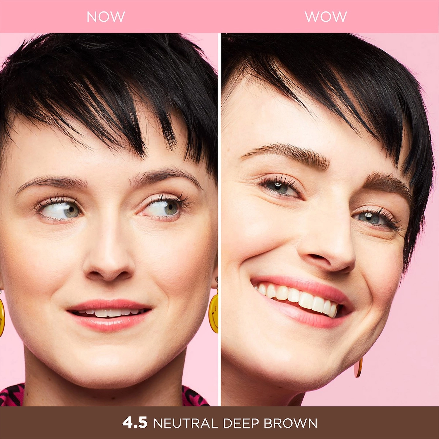 Benefit Cosmetics Mini Gimme Brow+ Tinted Volumizing Eyebrow Gel Color: 4.5 - Neutral Deep Brown - Image 2