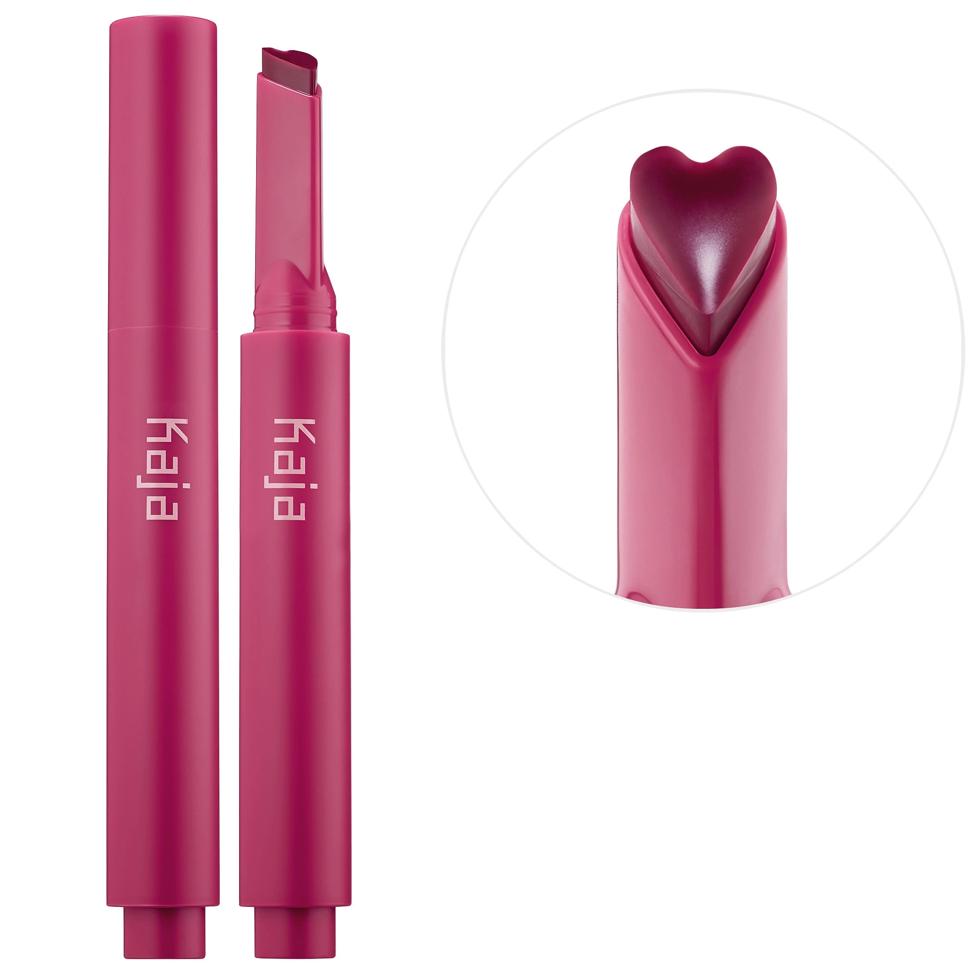 Kaja Heart Melter Lip Gloss Stick 04 Be Mine - Punchy Fuschia Berry Vegan