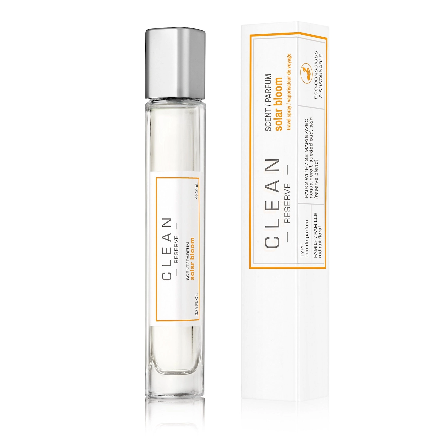 CLEAN RESERVE Reserve - Solar Bloom Travel Spray 0.34oz/10mL Fresh Fragrance Bergamot Orange Blossom Coconut Water - Image 6