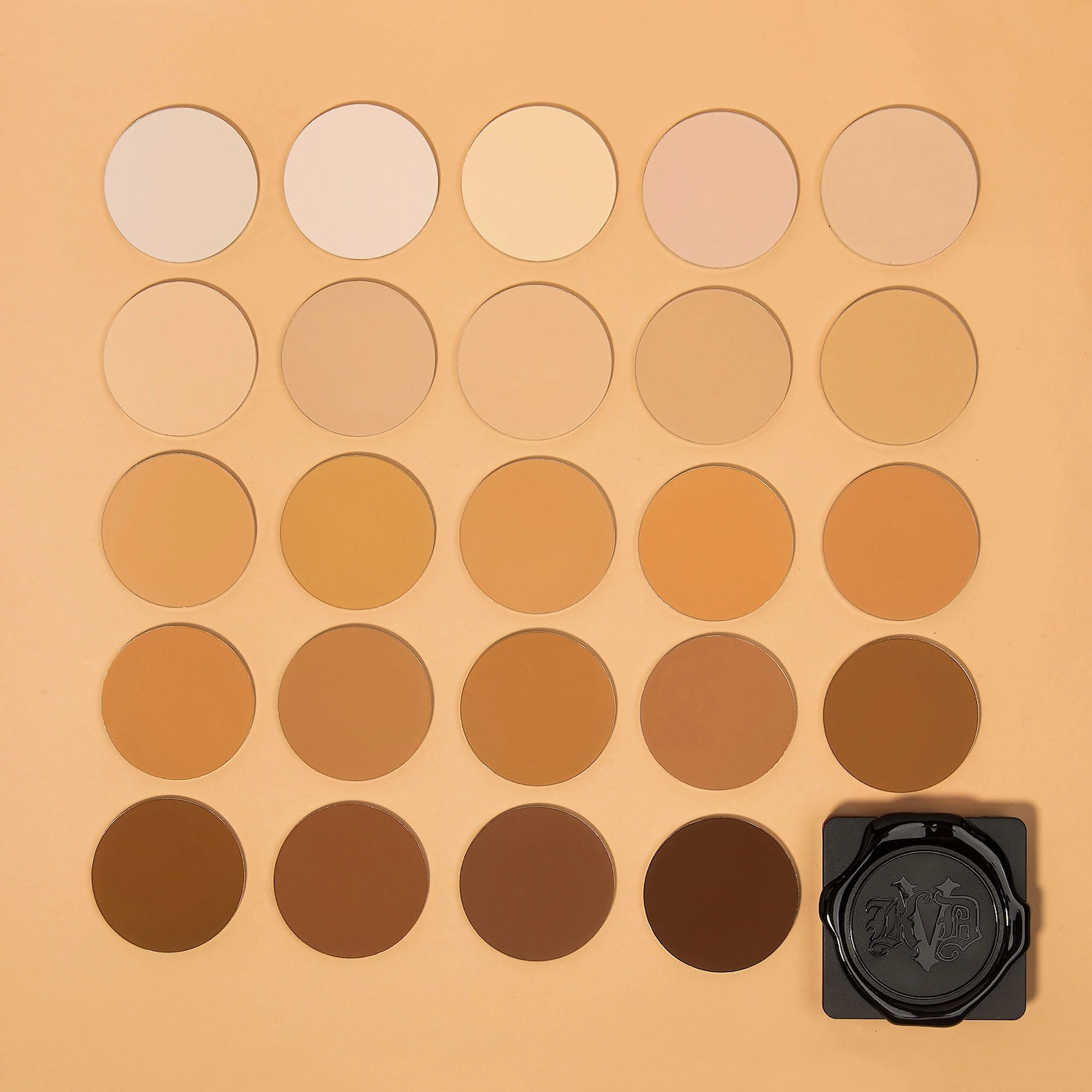 KVD Beauty Lock-It Powder Foundation Refills - Deep 205 Deep Sycamore - Image 3