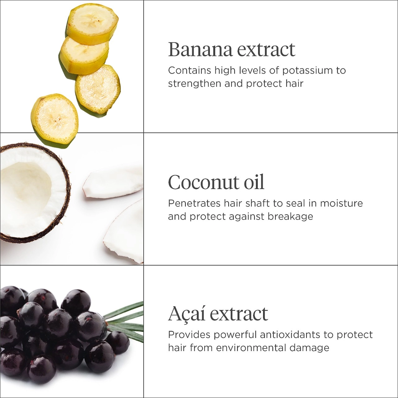 Briogeo Superfoods Banana + Coconut Nourishing Shampoo 12.5 oz / 369 mL Vegan Clean + Planet Positive - Image 3