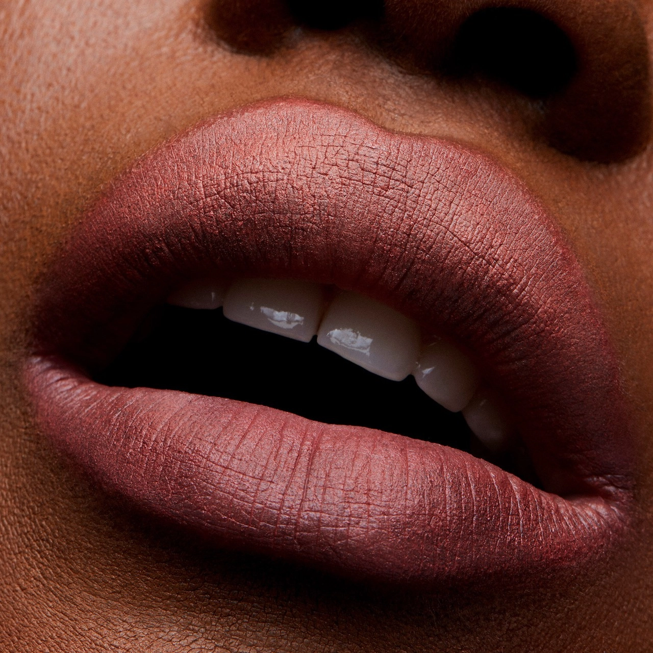MAC Cosmetics Powder Kiss Lipstick in Sultry Move - Bright Rose Brown - Image 4