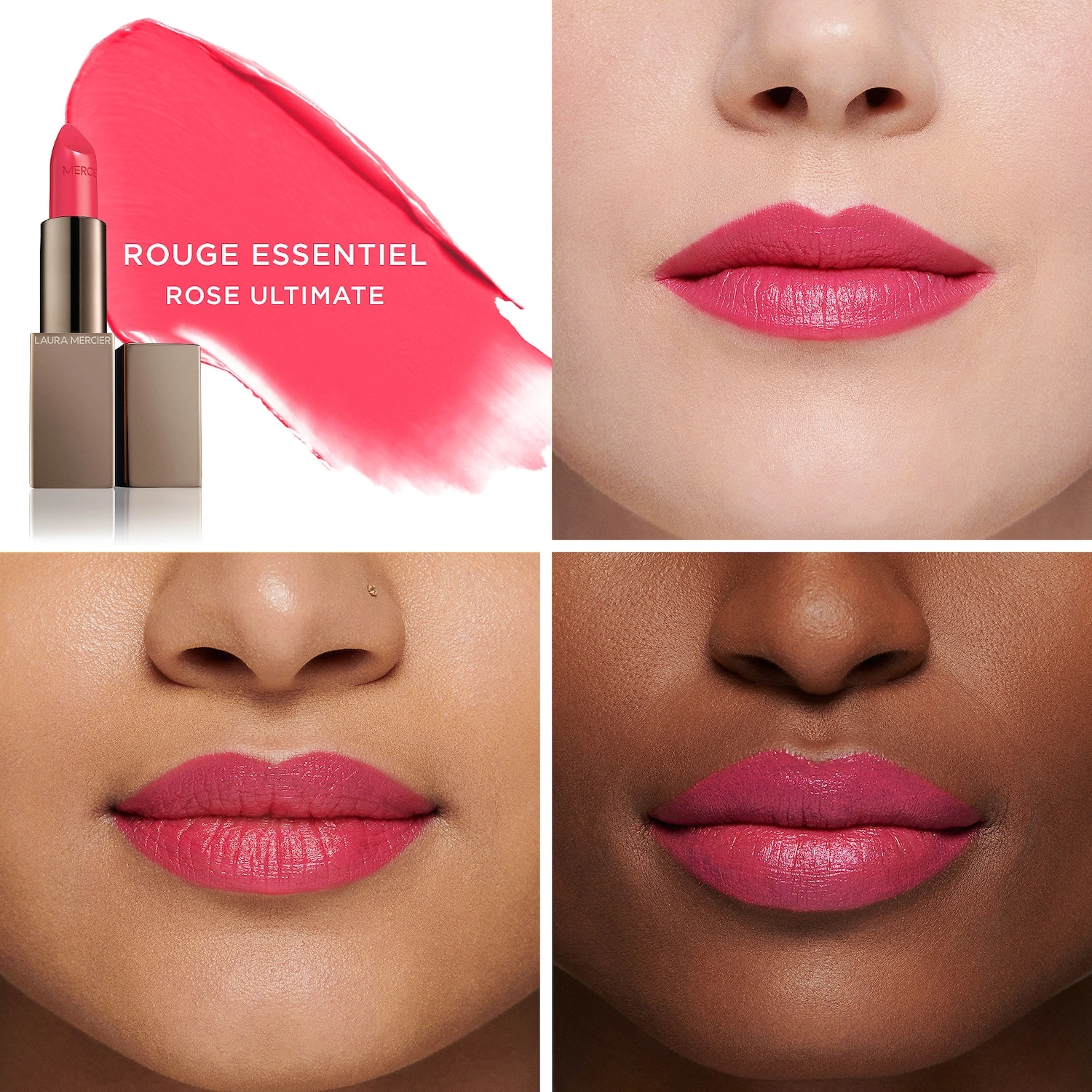 Laura Mercier Rouge Essentiel Silky Cream Lipstick - Rose Ultimate - Image 2