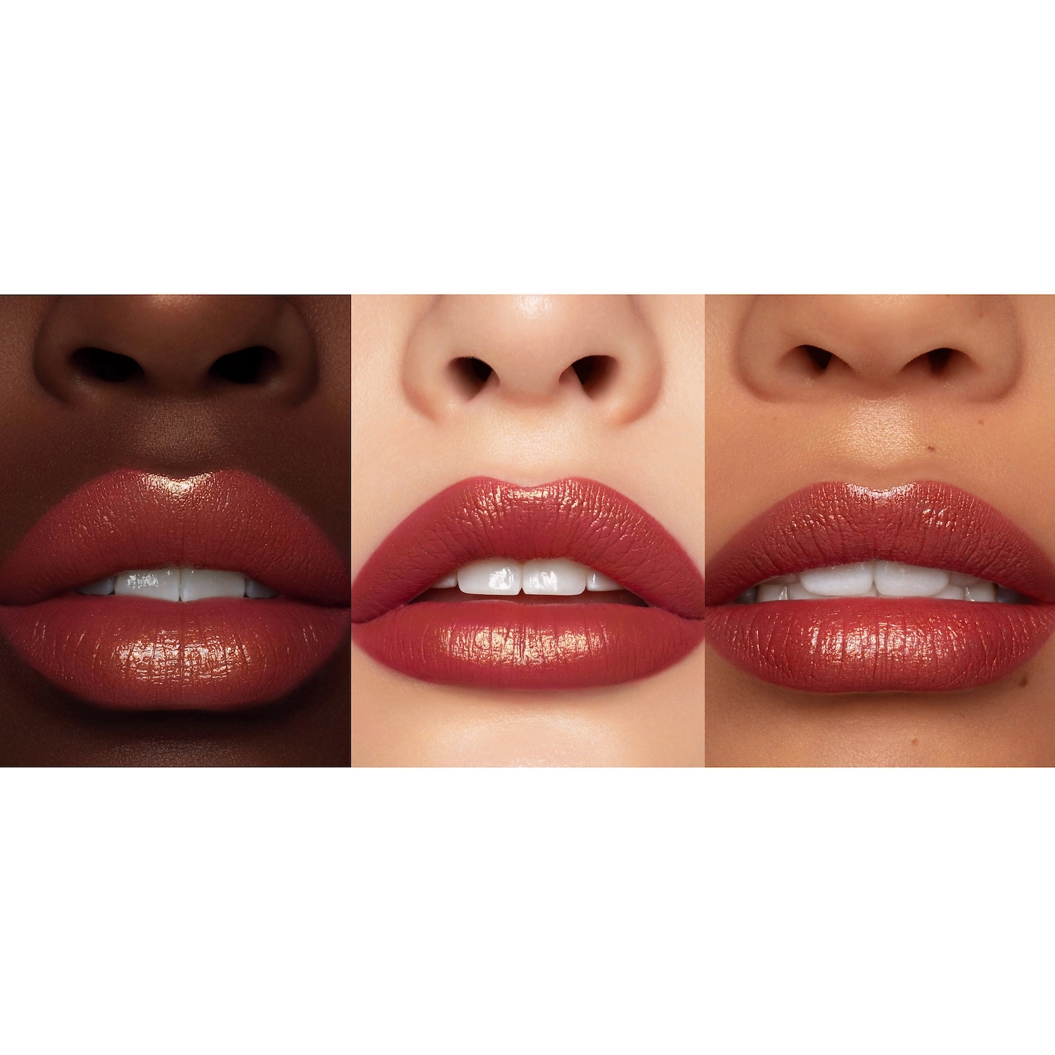 PAT McGRATH LABS BlitzTrance™ Lipstick Color: Flesh 3 - Glitter Bronzed Rose Neutral with Golden Sparkle - Image 4
