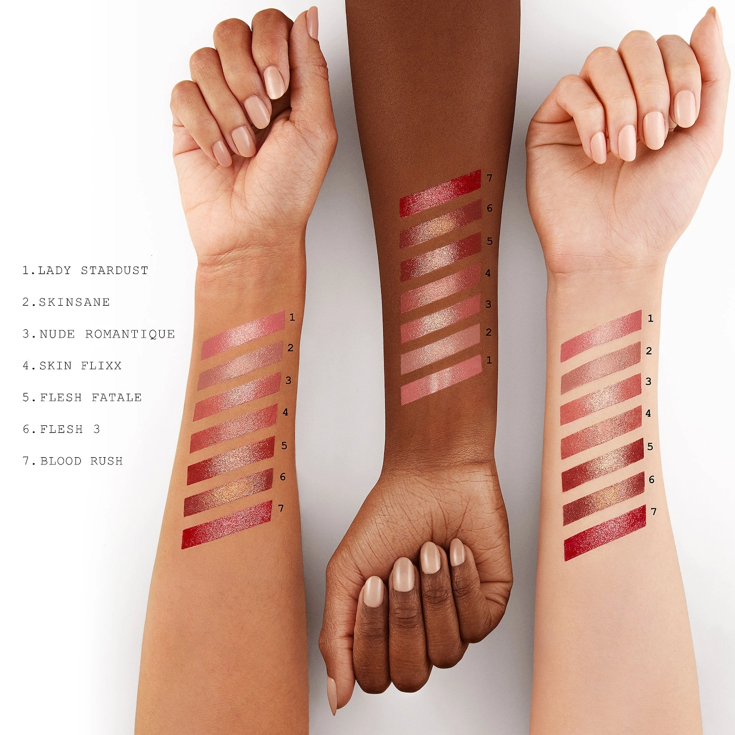 PAT McGRATH LABS BlitzTrance™ Lipstick Color: Flesh 3 - Glitter Bronzed Rose Neutral with Golden Sparkle - Image 2