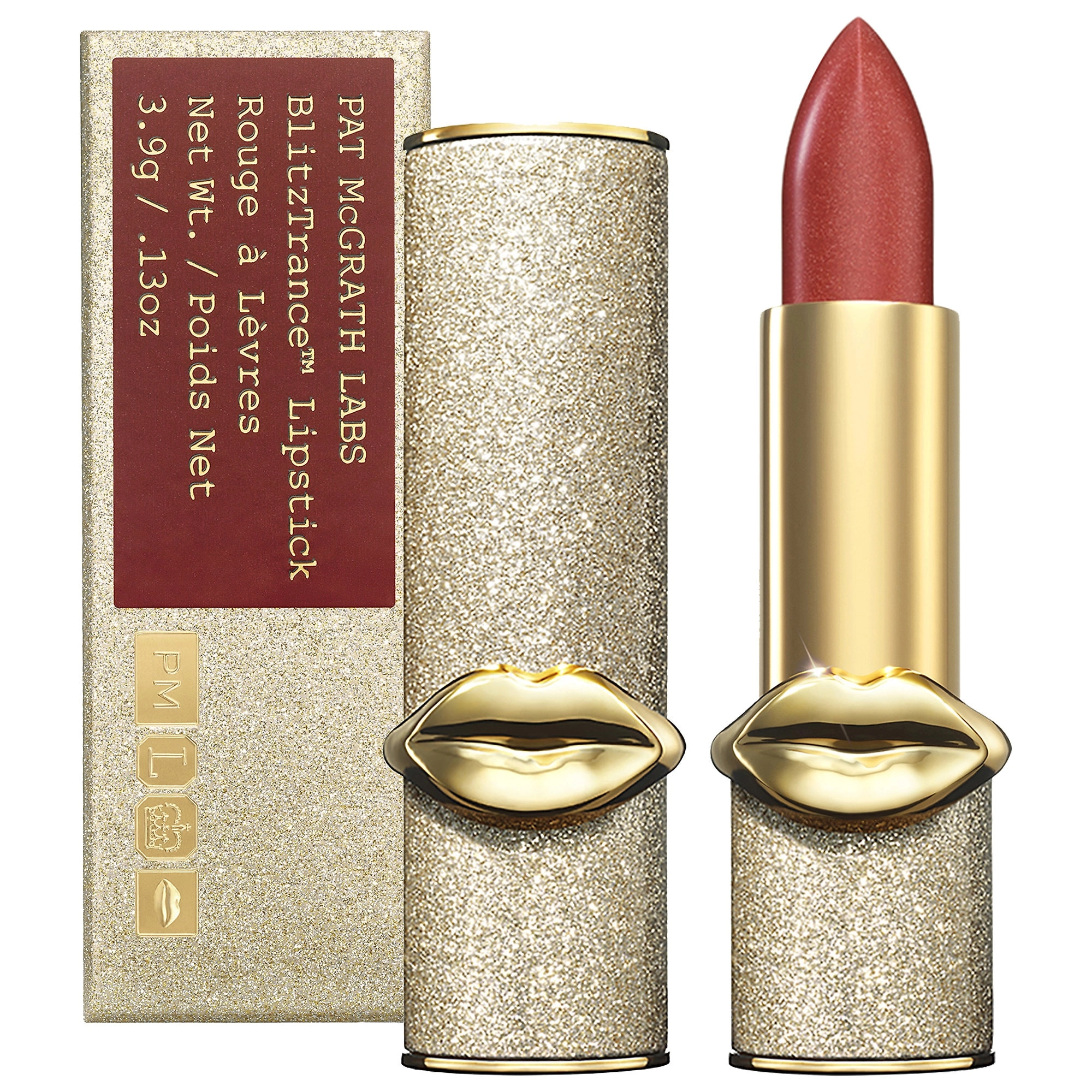 PAT McGRATH LABS BlitzTrance™ Lipstick Color: Flesh 3 - Glitter Bronzed Rose Neutral with Golden Sparkle