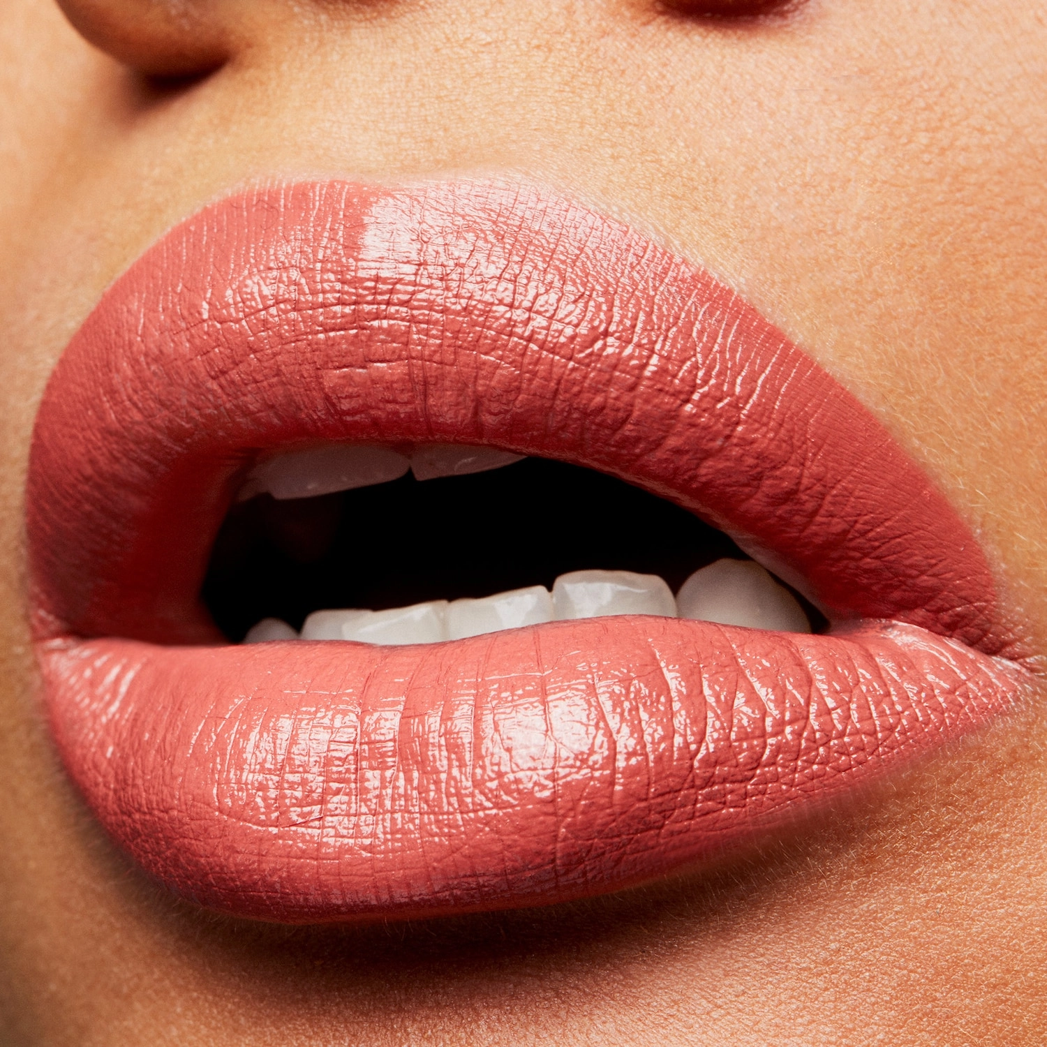 MAC Cosmetics Amplified High-Pigment Lipstick in Smoked Almond - Bright Rose Brown - Image 4