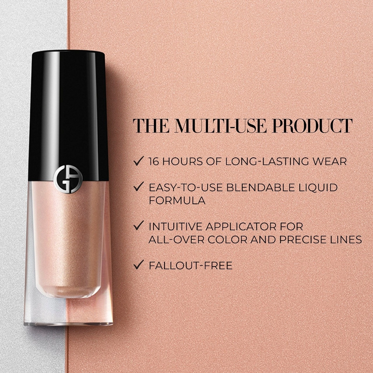 Long-Lasting Crease-Proof Liquid Eyeshadow - 12 GOLD ASHES - Image 5