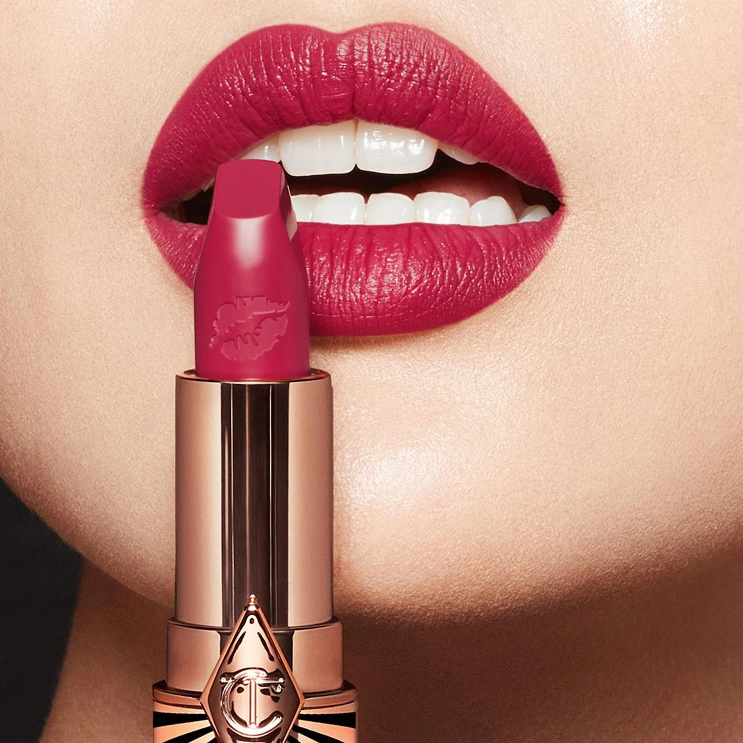 Charlotte Tilbury Hot Lips Lipstick 2 - Amazing Amal Berry Pink - Image 4