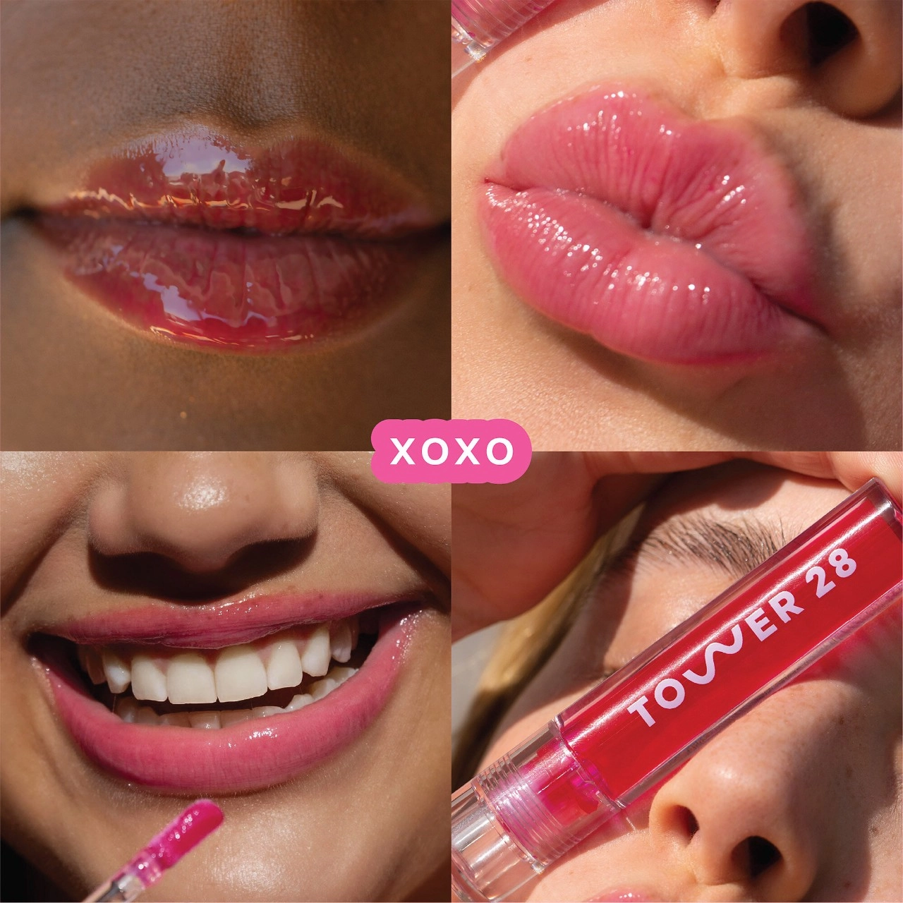 Tower 28 Beauty ShineOn Lip Jelly XOXO - Sheer Pink Vegan Gloss - Image 2