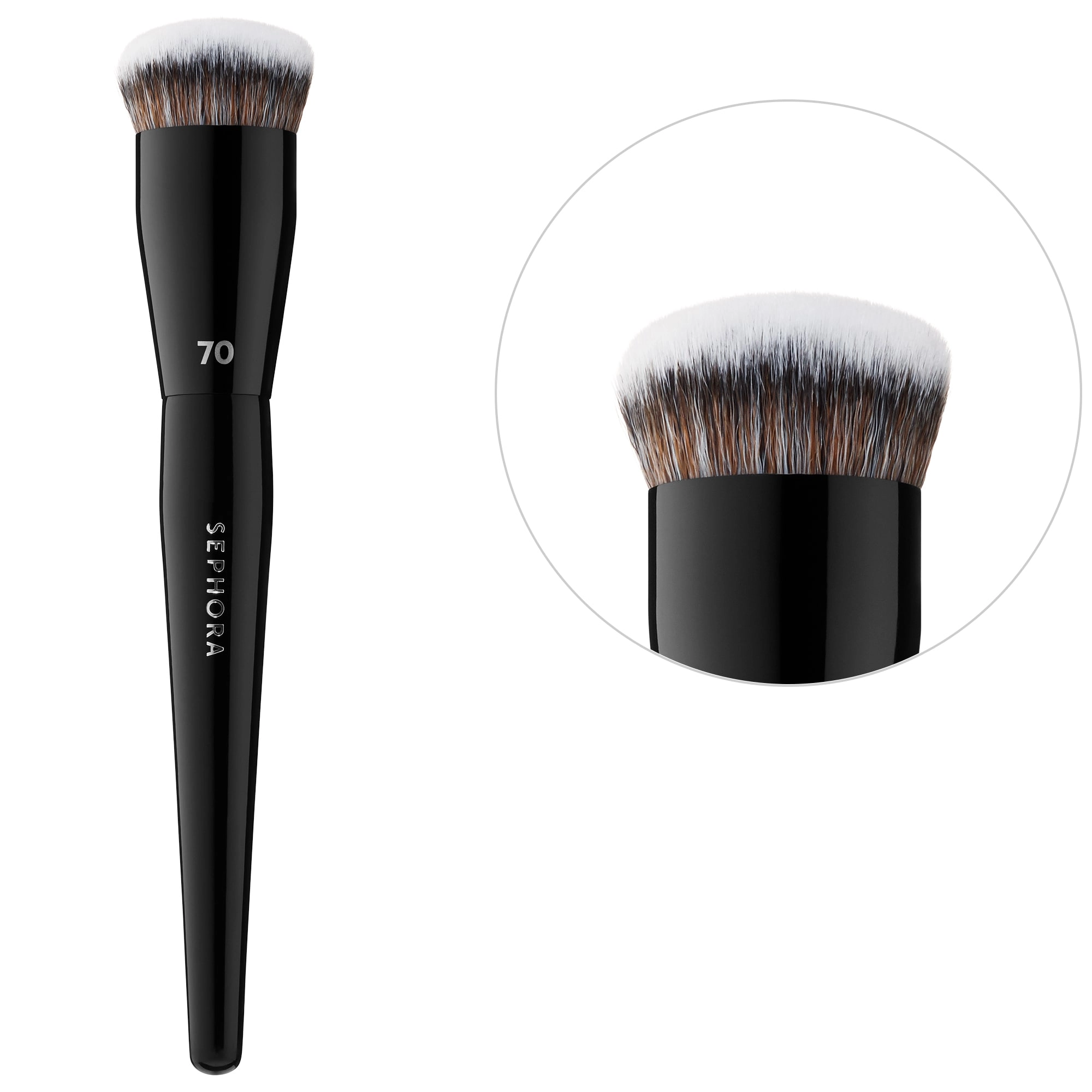 SEPHORA COLLECTION PRO Foundation Brush #70 Vegan Pressed Powder Cream Liquid Full Coverage