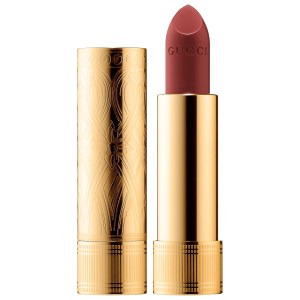 Gucci Long Lasting Satin Lipstick Color: 203 Mildred Rosewood - Burgundy Rosewood Satin