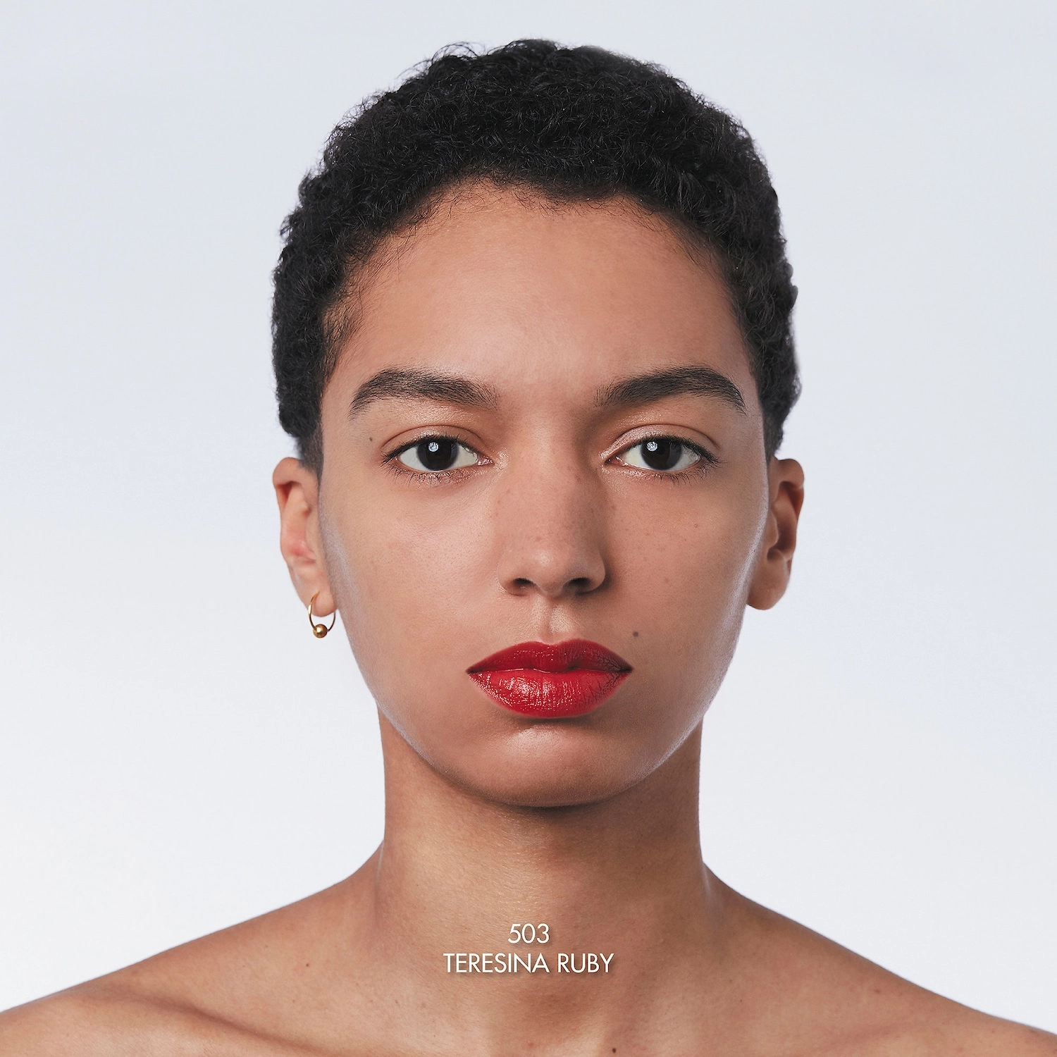 Gucci Long Lasting Satin Lipstick 503 Teresina Ruby - Ruby Red Satin Vegan - Image 3