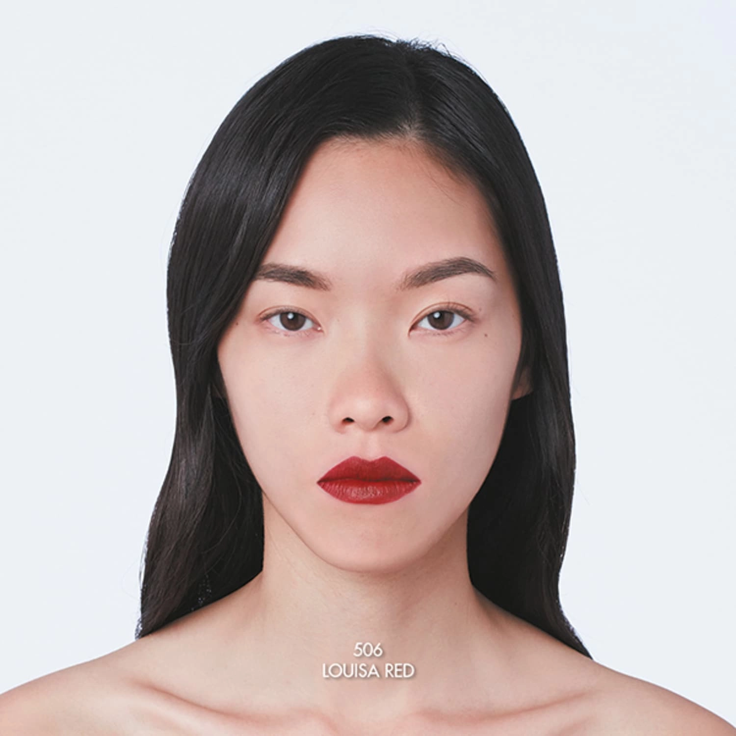 Gucci Velvet Matte Lipstick 506 Louisa Red - Cherry Red Cream Formula - Image 3